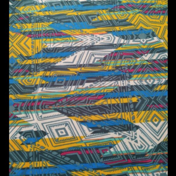 LulaRoe Skirt Azure size XL Blue/Yellow (V1) - Picture 4 of 4